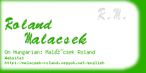 roland malacsek business card